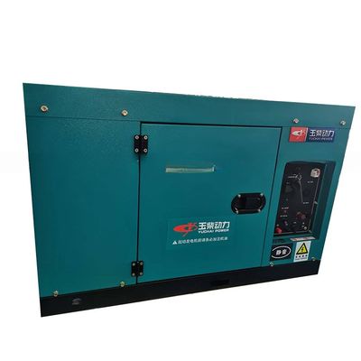 Conjunto de generador diesel de 10 KVA con sistema de protección contra altas temperaturas y funcionamiento silencioso